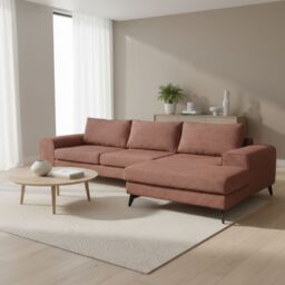 Abakus Direct Venice Corner Right Sofa with Deep Seats & Extra-wide Padded Arms in Burgundy - thumbnail 5
