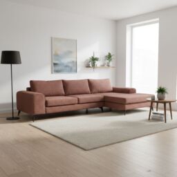 Abakus Direct Venice Corner Right Sofa with Deep Seats & Extra-wide Padded Arms in Burgundy - thumbnail 9