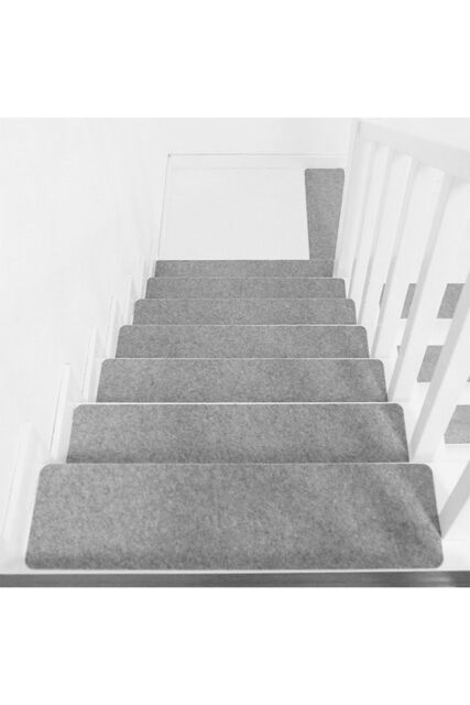 Living and Home 14Pcs Non-Slip Adhesive Stair Treads(55 x 20cm) in Grey - Size: 55 x 20 cm - image 1