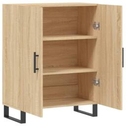 Berkfield Home Sideboard Sonoma Oak 69.5x34x90 cm Engineered Wood in Light Brown - thumbnail 6