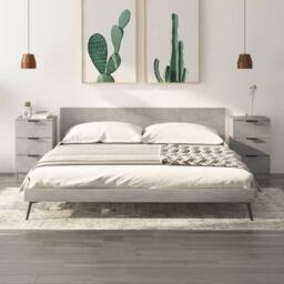 Berkfield Home Bedside Cabinets 2 pcs Concrete Grey 40x36x65 cm - Size: 40 x 36 x 65 cm - thumbnail 2