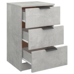 Berkfield Home Bedside Cabinets 2 pcs Concrete Grey 40x36x65 cm - Size: 40 x 36 x 65 cm - thumbnail 9
