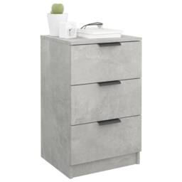 Berkfield Home Bedside Cabinets 2 pcs Concrete Grey 40x36x65 cm - Size: 40 x 36 x 65 cm - thumbnail 4
