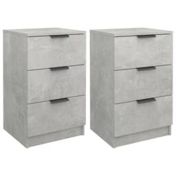 Berkfield Home Bedside Cabinets 2 pcs Concrete Grey 40x36x65 cm - Size: 40 x 36 x 65 cm - thumbnail 1