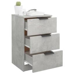 Berkfield Home Bedside Cabinets 2 pcs Concrete Grey 40x36x65 cm - Size: 40 x 36 x 65 cm - thumbnail 5