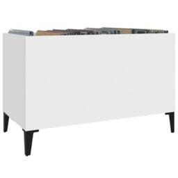 Berkfield Home Record Cabinet White 74.5x38x48 cm Engineered Wood - thumbnail 4