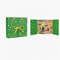 FLAVORA Empty Christmas 24 Days Countdown Gift Boxes Xmas in Green - Size: 100 cm x 60 cm