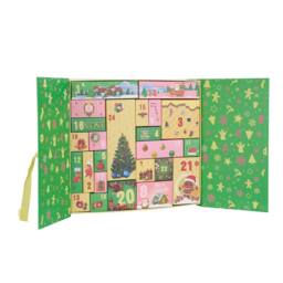 FLAVORA Empty Christmas 24 Days Countdown Gift Boxes Xmas in Green - Size: 100 cm x 60 cm - thumbnail 4