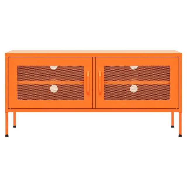 Berkfield Home TV Cabinet Orange 105x35x50 cm Steel - Size: 105 x 35 x 50 cm - image 1