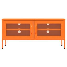 Berkfield Home TV Cabinet Orange 105x35x50 cm Steel - Size: 105 x 35 x 50 cm