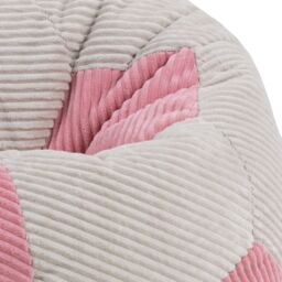 icon Kids Football Jumbo Cord Classic Bean Bag, Light Pink - Size: Medium - thumbnail 5