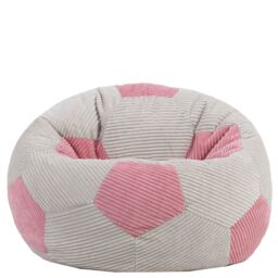 icon Kids Football Jumbo Cord Classic Bean Bag, Light Pink - Size: Medium - thumbnail 3