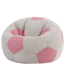 icon Kids Football Jumbo Cord Classic Bean Bag, Light Pink - Size: Medium - thumbnail 2