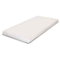 FLAVORA Grey Wooden Baby Cot Bed & Drawer & Aloe Vera Mattress - Size: 100 cm x 15 cm - thumbnail 4