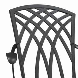 Berkfield Home Garden Chairs 2 pcs Black Cast Aluminium - thumbnail 7