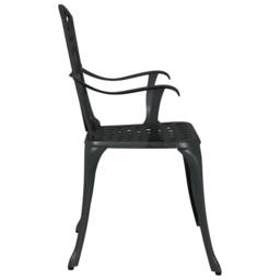 Berkfield Home Garden Chairs 2 pcs Black Cast Aluminium - thumbnail 5