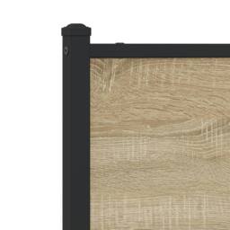Berkfield Home Metal Bed Frame without Mattress Sonoma Oak 120x190 cm Small Double in Light Oak - thumbnail 8