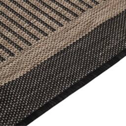 Berkfield Home Outdoor Flatweave Rug 120x170 cm Dark Brown - Size: 100 cm diameter - thumbnail 4