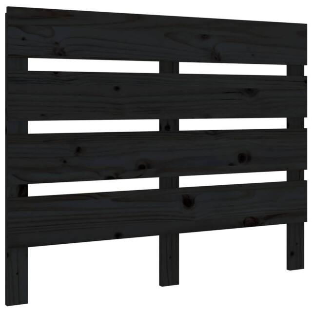 Berkfield Home Headboard Black 100x3x80 cm Solid Wood Pine - Size: 100 x 3 x 80 cm - image 1