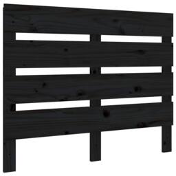 Berkfield Home Headboard Black 100x3x80 cm Solid Wood Pine - Size: 100 x 3 x 80 cm - thumbnail 1
