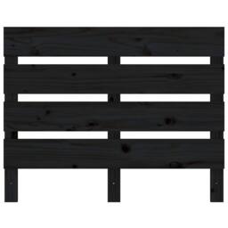 Berkfield Home Headboard Black 100x3x80 cm Solid Wood Pine - Size: 100 x 3 x 80 cm - thumbnail 3