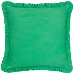 Furn Clam Shells Frilled 100% Cotton Cushion in Green - Size: 50 cm x 50 cm - thumbnail 2