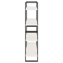 Berkfield Home 4-Tier Book Cabinet White 100x30x140 cm Solid Pine Wood - Size: 100 x 30 x 140 cm - thumbnail 6