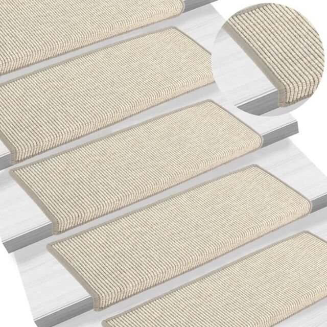 Berkfield Home Stair Mats Self-adhesive 15 pcs Silver 65x21x4 cm - Size: Medium - image 1
