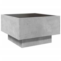 Berkfield Home Coffee Table with LED Concrete Grey 50x50x30 cm Engineered Wood - Size: 50 x 50 x 30 cm - thumbnail 8