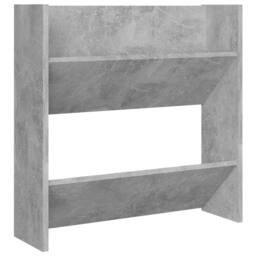 Berkfield Home Wall Shoe Cabinets 2 pcs Concrete Grey 60x18x60 cm Engineered Wood - Size: 60 x 18 x 60 cm - thumbnail 5
