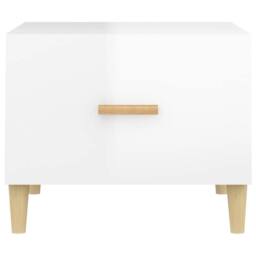 Berkfield Home Coffee Tables 2 pcs High Gloss White 50x50x40 cm Engineered Wood - Size: 50 x 50 x 40 cm - thumbnail 8
