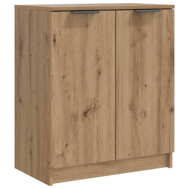 Berkfield Home Shoe Cabinet Artisian Oak 59x35x70 cm Engineered Wood in Brown - Size: 59 x 35 x 70 cm - image 1