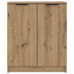 Berkfield Home Shoe Cabinet Artisian Oak 59x35x70 cm Engineered Wood in Brown - Size: 59 x 35 x 70 cm - thumbnail 5