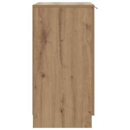 Berkfield Home Shoe Cabinet Artisian Oak 59x35x70 cm Engineered Wood in Brown - Size: 59 x 35 x 70 cm - thumbnail 6