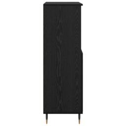 Berkfield Home Highboard with Shelf with Storage with Door Black Engineered wood - thumbnail 7