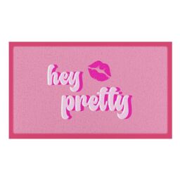 Artsy Mats Hey Pretty Lips Doormat (70 x 40cm) in Pink - Size: 40 cm x 70 cm - thumbnail 2