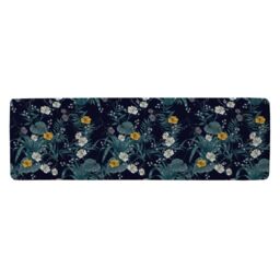 Benjamin Tate Design Blue & Yellow Flowers Runner Rug in Natural - Size: 67 cm x 230 cm - thumbnail 1