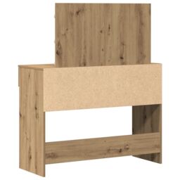 Berkfield Home Dressing Table with LED Artisan Oak 100x40x120 cm in Brown - Size: 100 x 40 x 120 cm - thumbnail 5