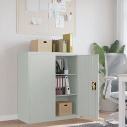 Berkfield Home File Cabinet Light Grey 90x40x105 cm Steel - Size: 90 x 40 x 105 cm