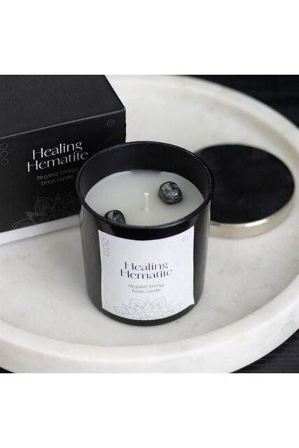 KDMD Healing Hematite Detox Candle in Black - image 1