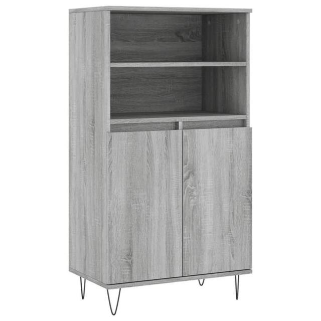 Berkfield Home Highboard Grey Sonoma 60x36x110 cm Engineered Wood - Size: 60 x 36 x 110 cm - image 1