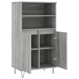 Berkfield Home Highboard Grey Sonoma 60x36x110 cm Engineered Wood - Size: 60 x 36 x 110 cm - thumbnail 5