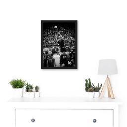 Artery8 Coleman Rugby Union Line Out New Zealand Photo Artwork Framed Wall Art Print A4 in Black - thumbnail 2