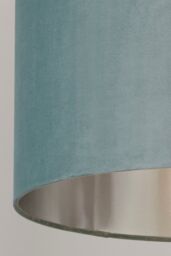 Lighting Collection Satin Brass Navy Shade Touch Table Lamp in Gold - thumbnail 3