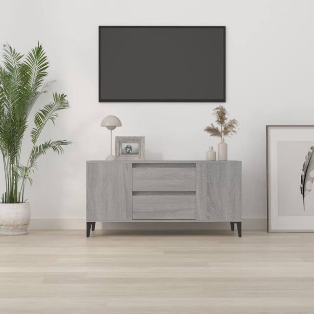 Berkfield Home TV Cabinet Grey Sonoma 102x44.5x50 cm Engineered Wood - image 1