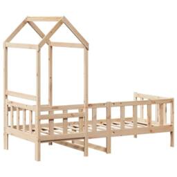 Berkfield Home Beautiful Day Bed with Roof without Mattress 80x200 cm Solid Wood in Tan - thumbnail 8