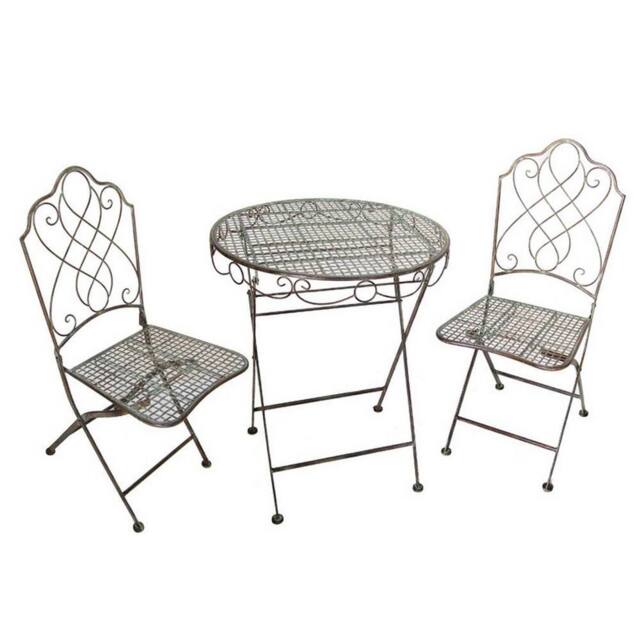 Ascalon Design Ltd Avalon Bistro Set - 3pc - L60 x W60 x H73 cm - Green Rust - image 1