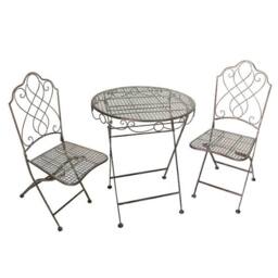 Ascalon Design Ltd Avalon Bistro Set - 3pc - L60 x W60 x H73 cm - Green Rust - thumbnail 1