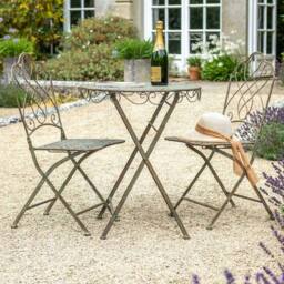 Ascalon Design Ltd Avalon Bistro Set - 3pc - L60 x W60 x H73 cm - Green Rust - thumbnail 3