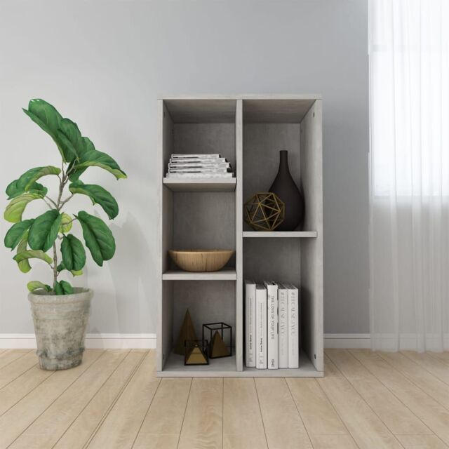 Berkfield Home Book Cabinet/Sideboard Concrete Grey 50x25x80 cm Engineered Wood - Size: 50 x 25 x 80 cm - image 1